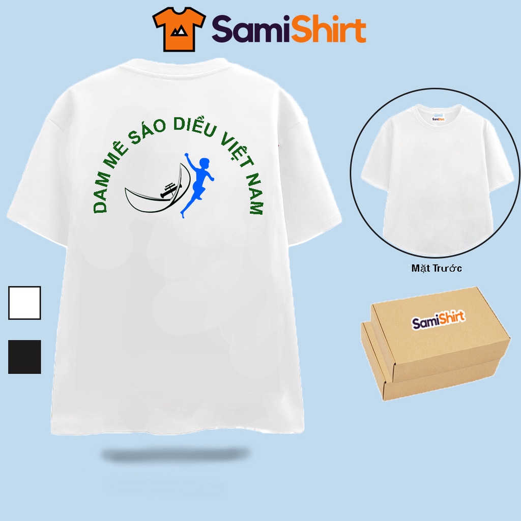 Áo Thun In Sáo Diều Chất Liệu Cotton Thoáng Mát Thấm Hút Mồ Hôi Form Tay Ngắn Đại Trà