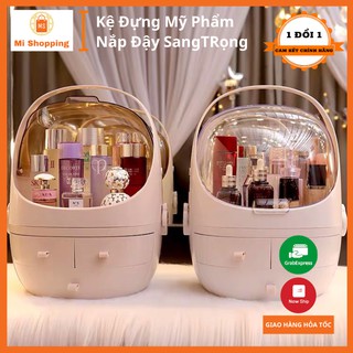 Kệ đựng mĩ phẩm đa năng có nắp đậy sang-sịn-mịn