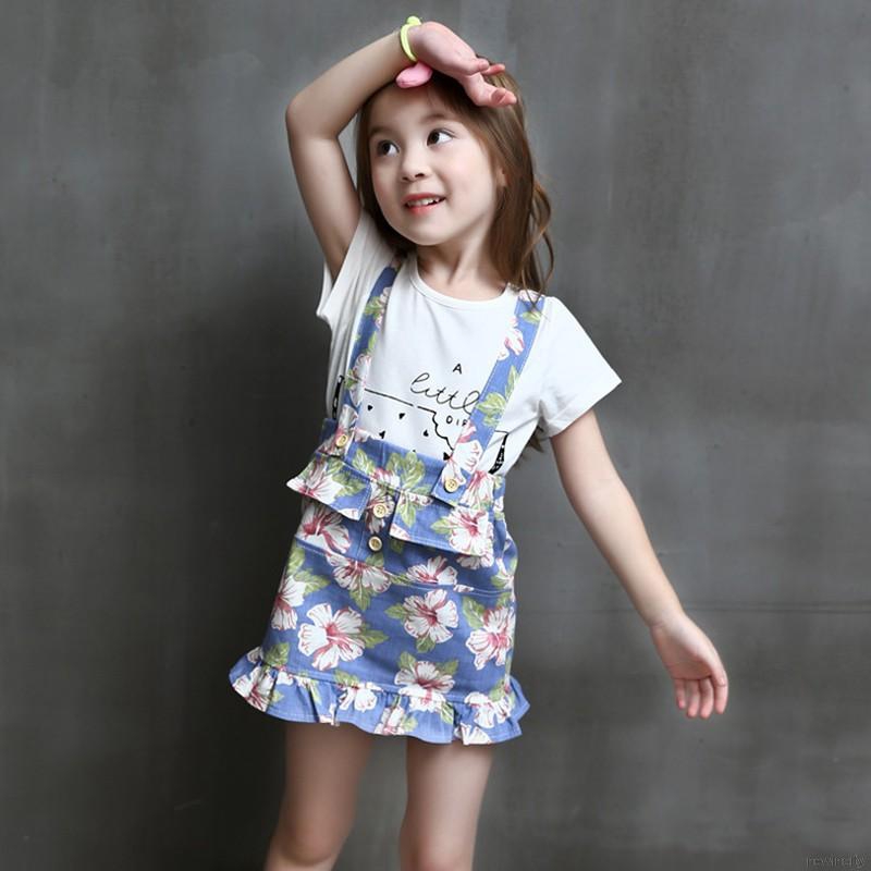 Bộ áo thun + chân váy hoạ tiết dưa hấu cho bé