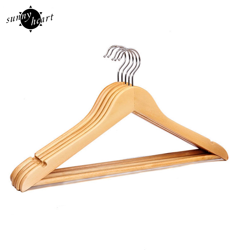 Set 5 Móc Treo Quần Áo Bằng Gỗ Tiện Dụng