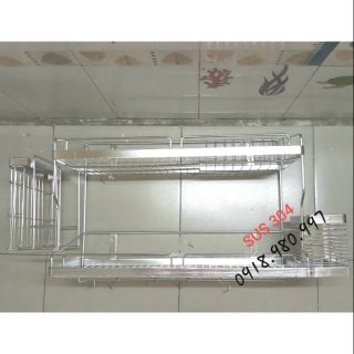 Kệ chén bát đa năng inox 304, kệ chén đa năng treo tường 2 tầng KDN02