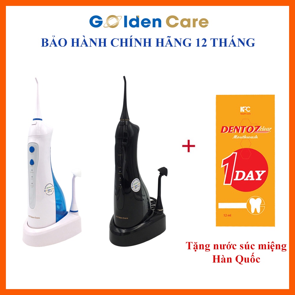 Tăm nước Golden Care GC-89 vệ sinh răng miệng, máy tăm nước dùng pin sạc cảm ứng, đa năng, có chế độ massage, rửa mũi