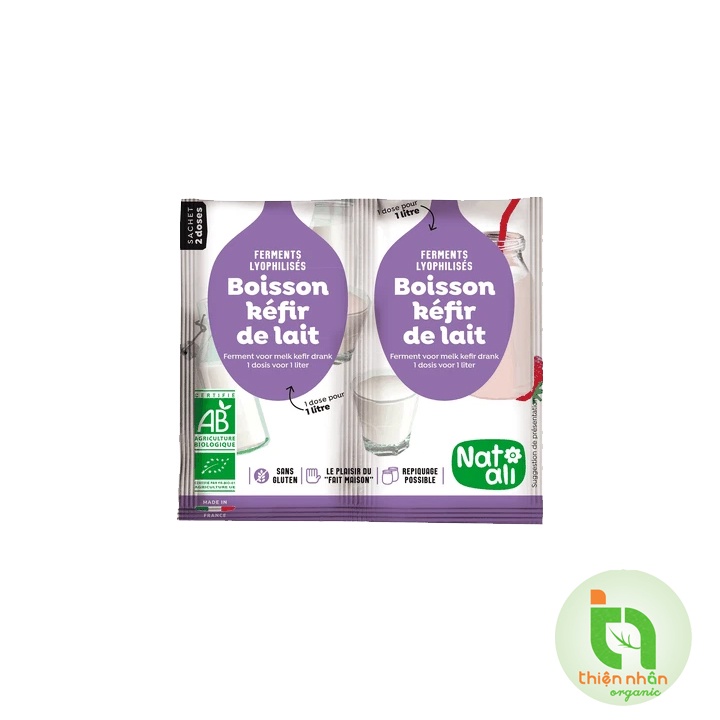 Men làm sữa chua hữu cơ Natali 2x6g Organic Yogurt Yeast
