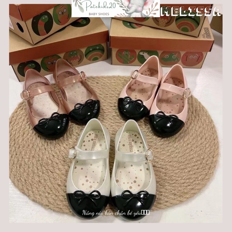 Giày melissa cho bé gái, chất liệu giày nhựa dẻo mềm thơm cho bé từ 1 đến 7 tuổi