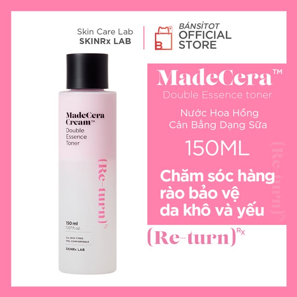 Nước cân bằng SKINRx LAB MadeCera Cream Double Essence Toner 150ml