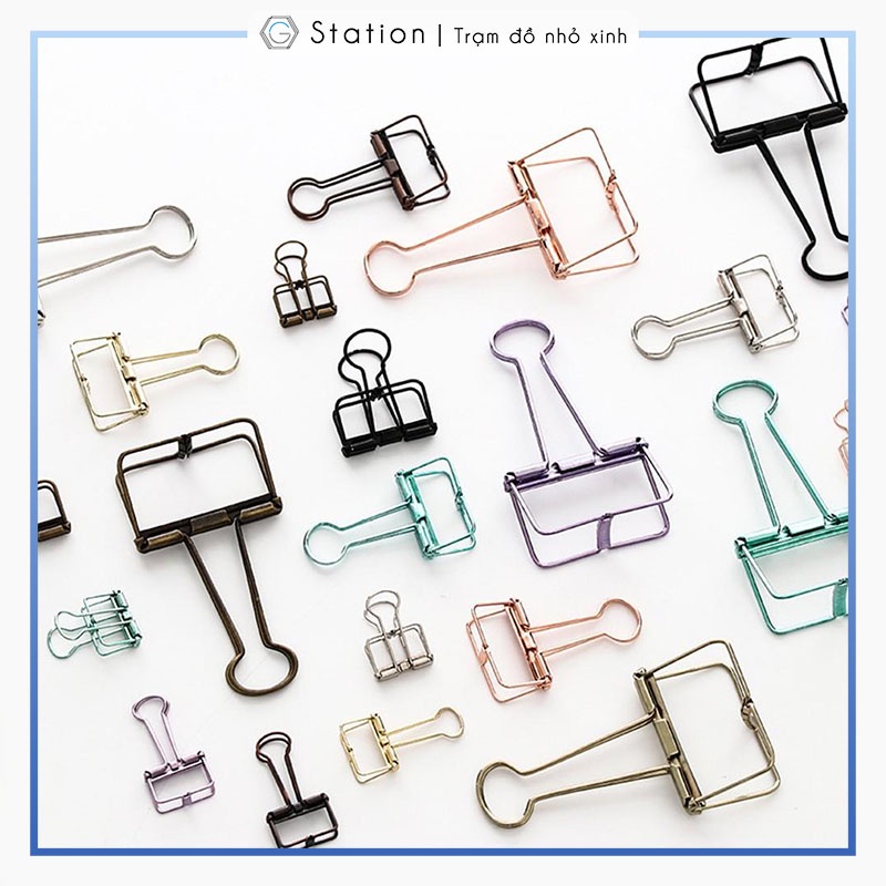 Kẹp giấy rosegold đủ màu/ đạo cụ chụp ảnh style Châu Âu - VP001