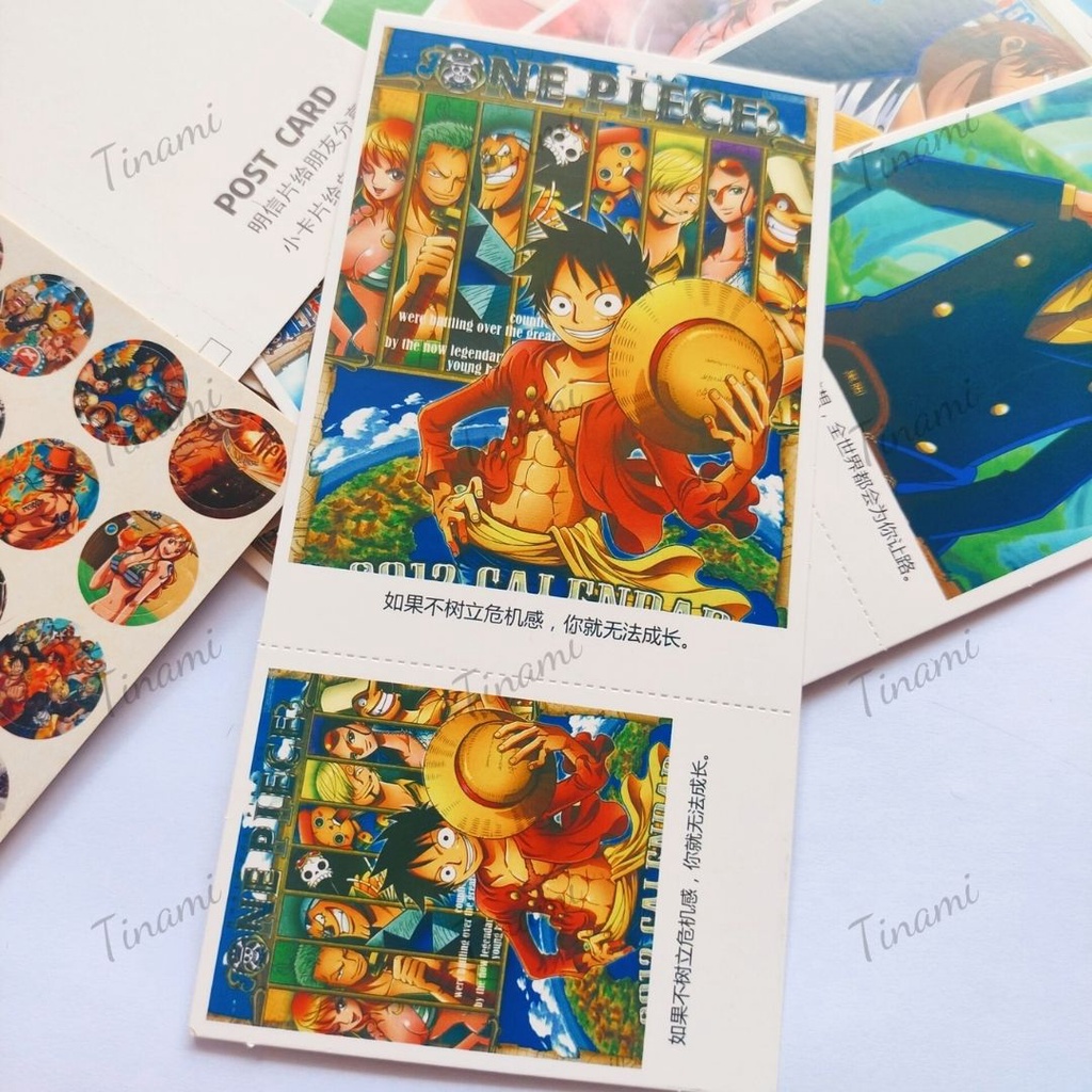 Bộ ảnh PostCard Manga Anime One Piece 30 Postcard 30 Lomo card 120 sticker hình siêu đẹp