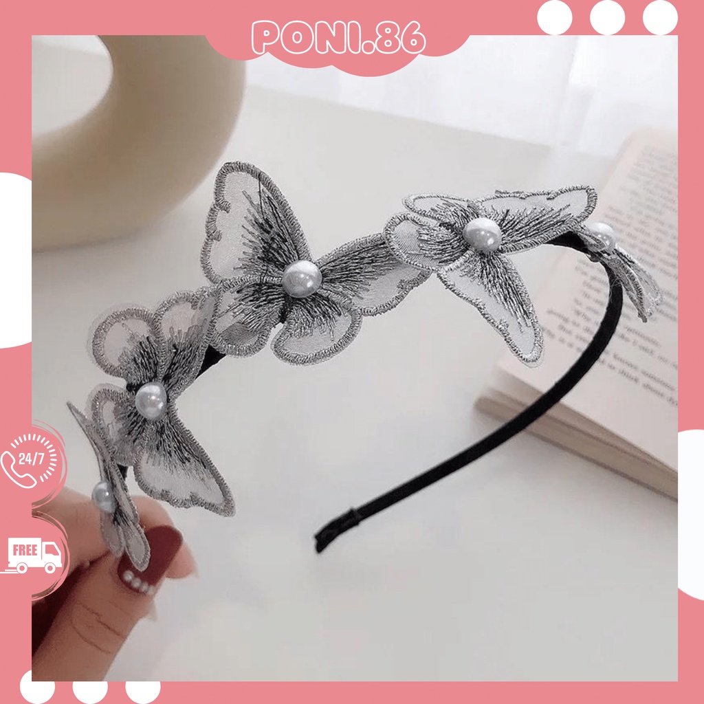 Băng đô, cài tóc, bờm trắng, đen phù hợp cho cô dâu hoặc ohong cách tiểu thư nhẹ nhàng, vintage, cực điệu đà