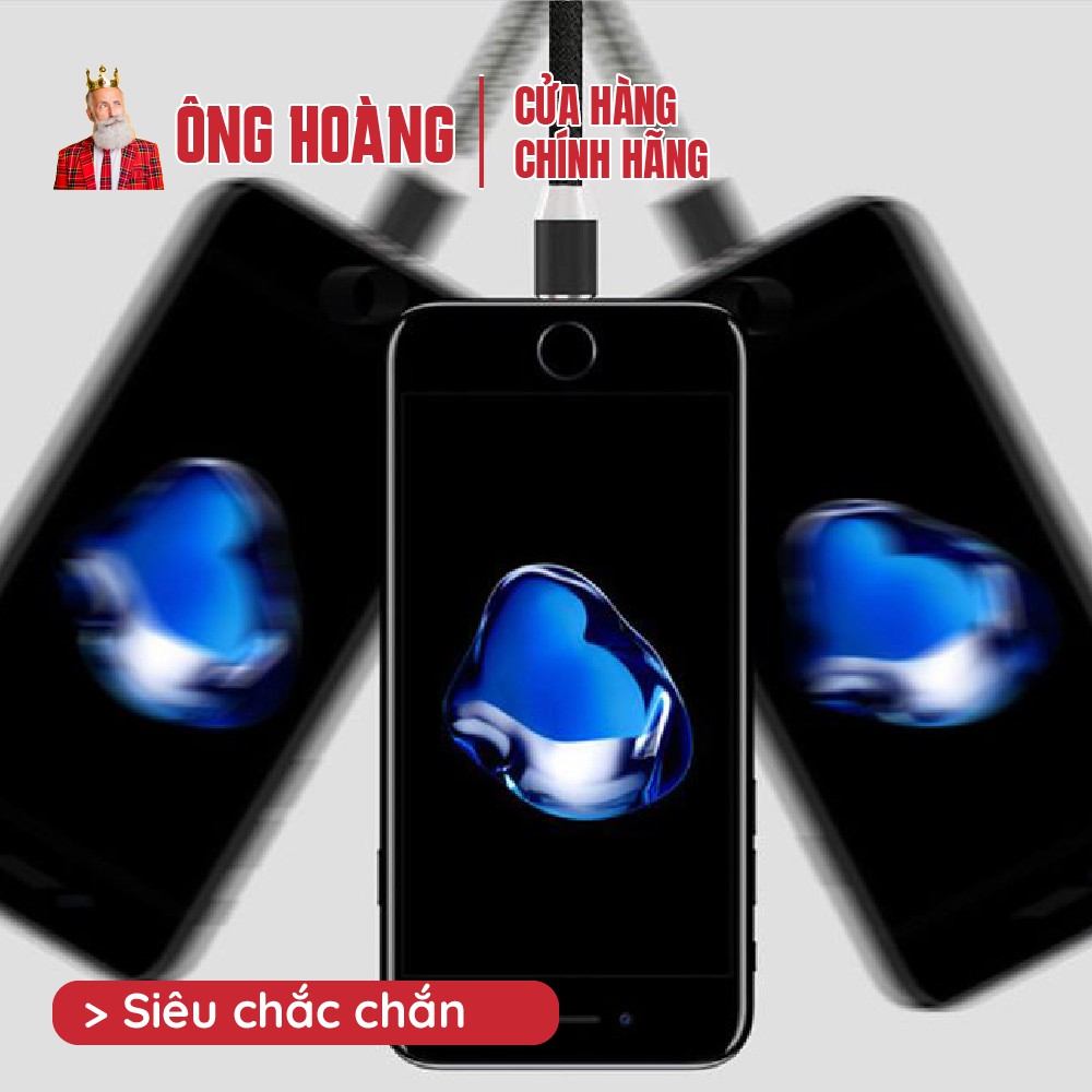 Dây sạc nam châm, cho mọi dòng điện thoại. chống đứt, bọc dù