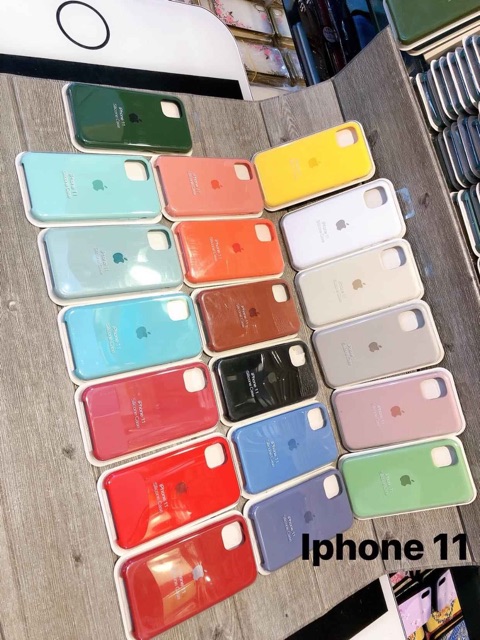 Ốp Chống Bẩn Logo Táo Cho iPhone 6/6s/6s Plus - 7/8/7 Plus/8 Plus - X/Xs/Xs Max - 11/11 Pro/11 Pro Max Đủ 15 Màu