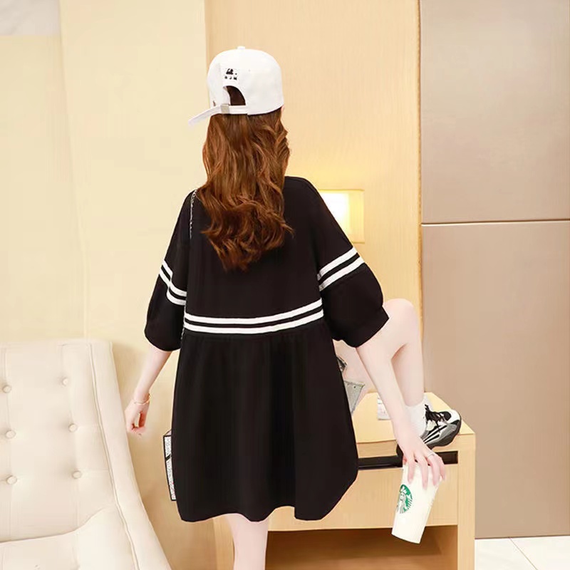Ready Stock Đầm Bầu Dáng Rộng Phong Cách Hàn Quốc Thời Trang Size M-4XL