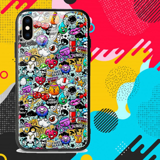 Ốp Iphone Doodle Art Nhiều Hình Nhỏ Ghép Lại 7/7Plus/8/8Plus/X/Xs/Xs Max/11/11 Promax/12 /12 Pro Max Lpc03010910