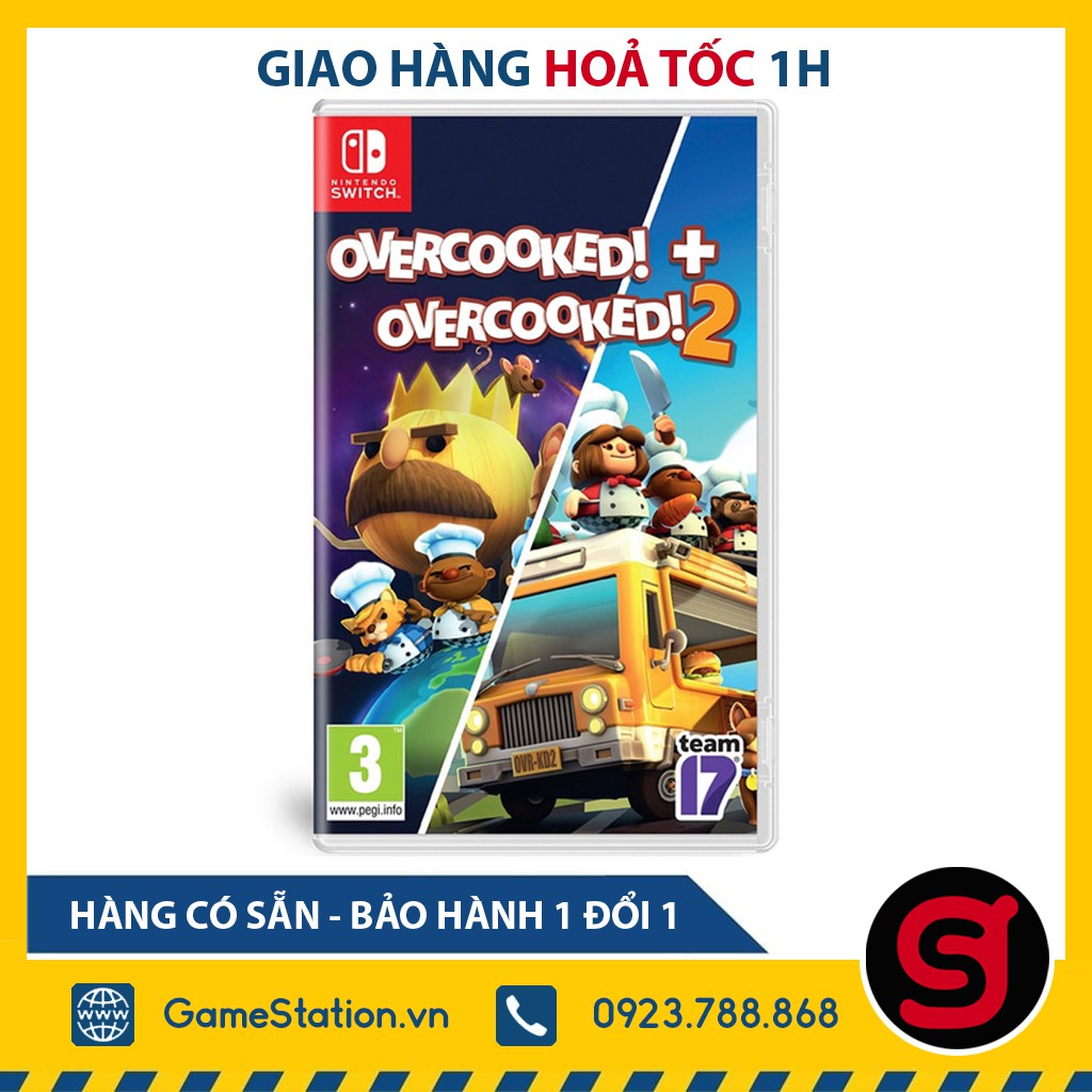 [Mã SKAMCLU9 giảm 10% đơn 100K] Game Overcooked! 1+ 2 - Cho Máy Nintendo Switch