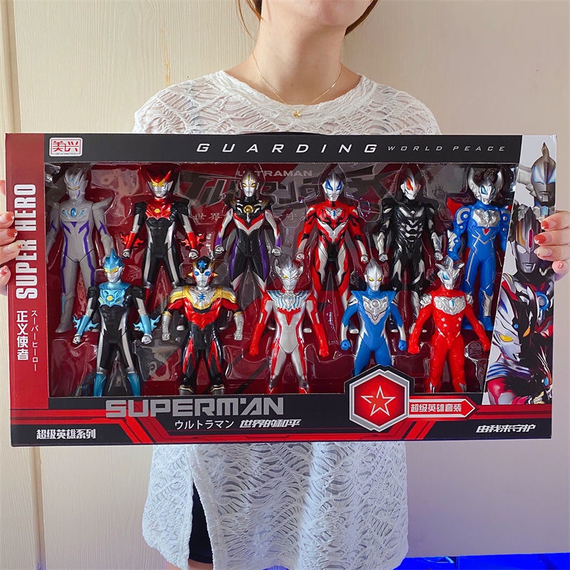 12 Bộ Ultraman Tượng Hình Đồ Chơi Nhân Vật Hành Động Bộ Sưu Tập Đồ Chơi Cho Trẻ Em Bé trai Cực Người Mainan Budak Lelaki