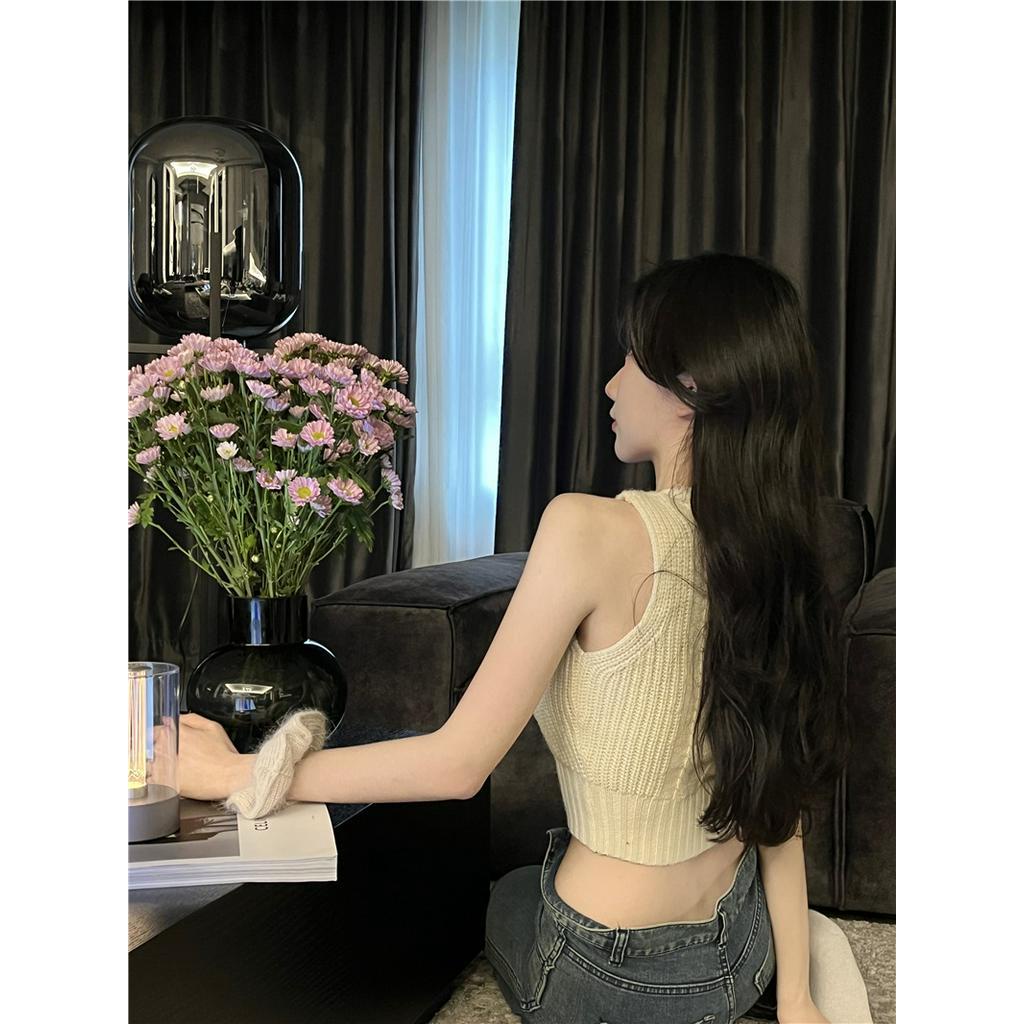 Áo Dệt Kim Sát Nách Hở Vai Thời Trang Cho Nữ 61346