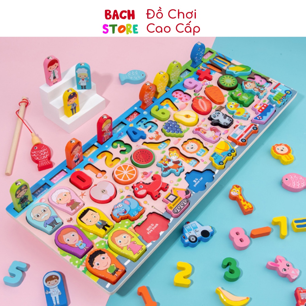 Câu cá bảng số thông minh, rèn khéo tay, nhận biết cho bé 2-5 tuổi