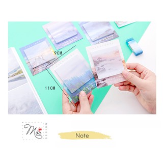 SET 2c Tập Giấy Note ghi chú PHONG CẢNH đẹp