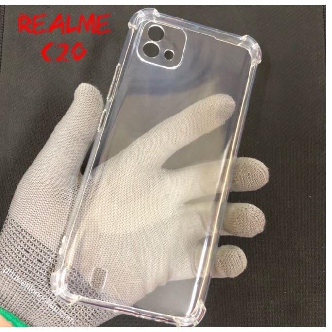 Ốp Lưng Realme C20 Dẻo Trong Suốt Chống Sốc Có Gù Bảo Vệ 4 Gốc
