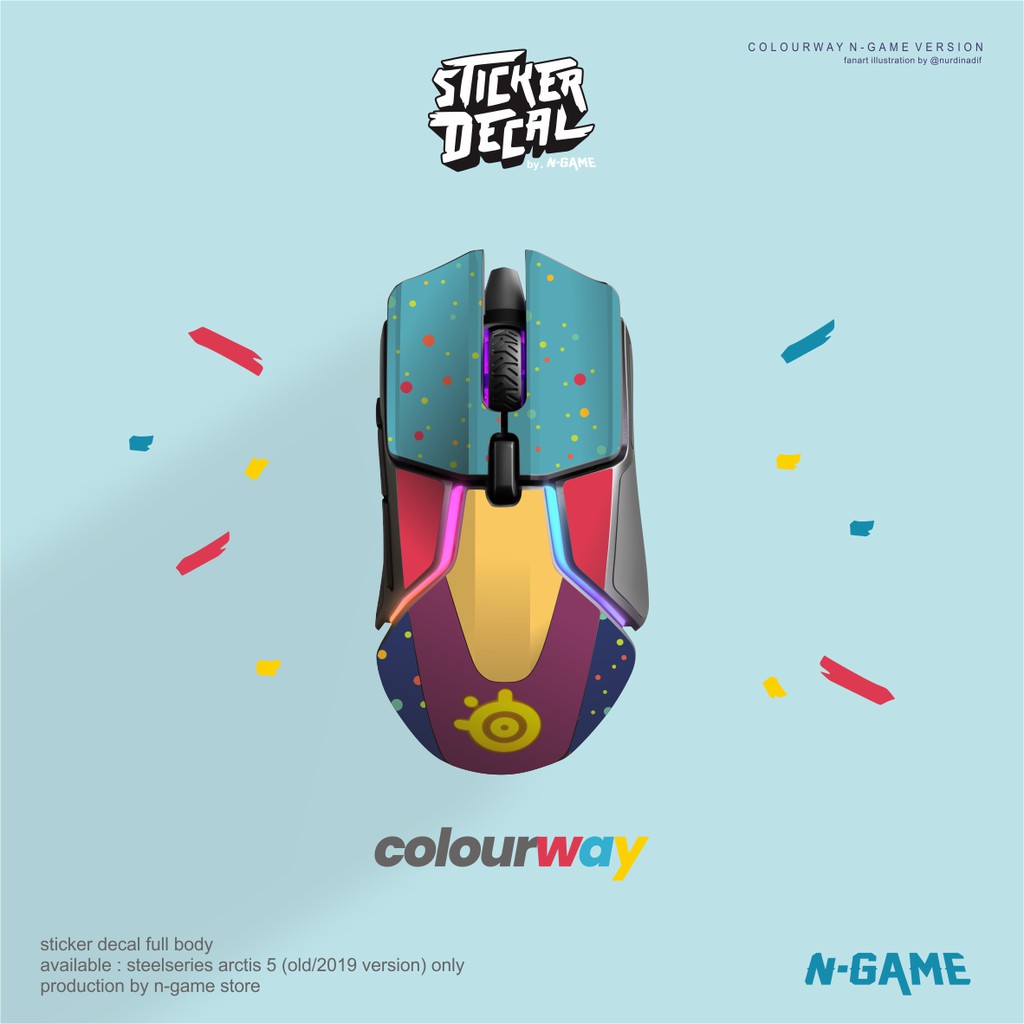 Sticker Dán Bảo Vệ Da Steelseries Rival 600 Colorway