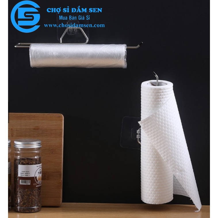 Thanh Móc Inox treo Cuộn giấy, Khăn lau bếp, Giấy vệ sinh dán tường chắc chắn. Thanh treo đồ dùng đa năng  G285-ThanhMoc