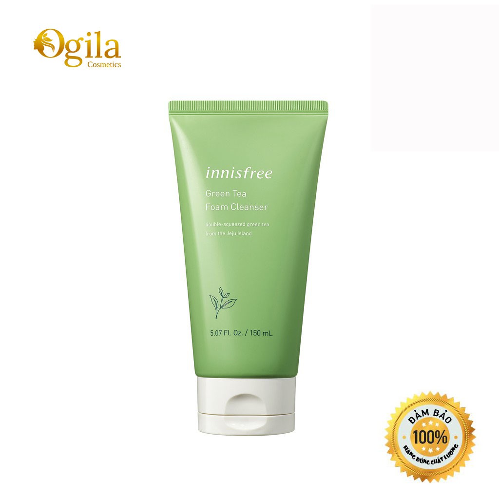 Sữa rửa mặt làm sạch từ trà xanh đảo Jeju Innisfree Green Tea Foam Cleanser 150ml