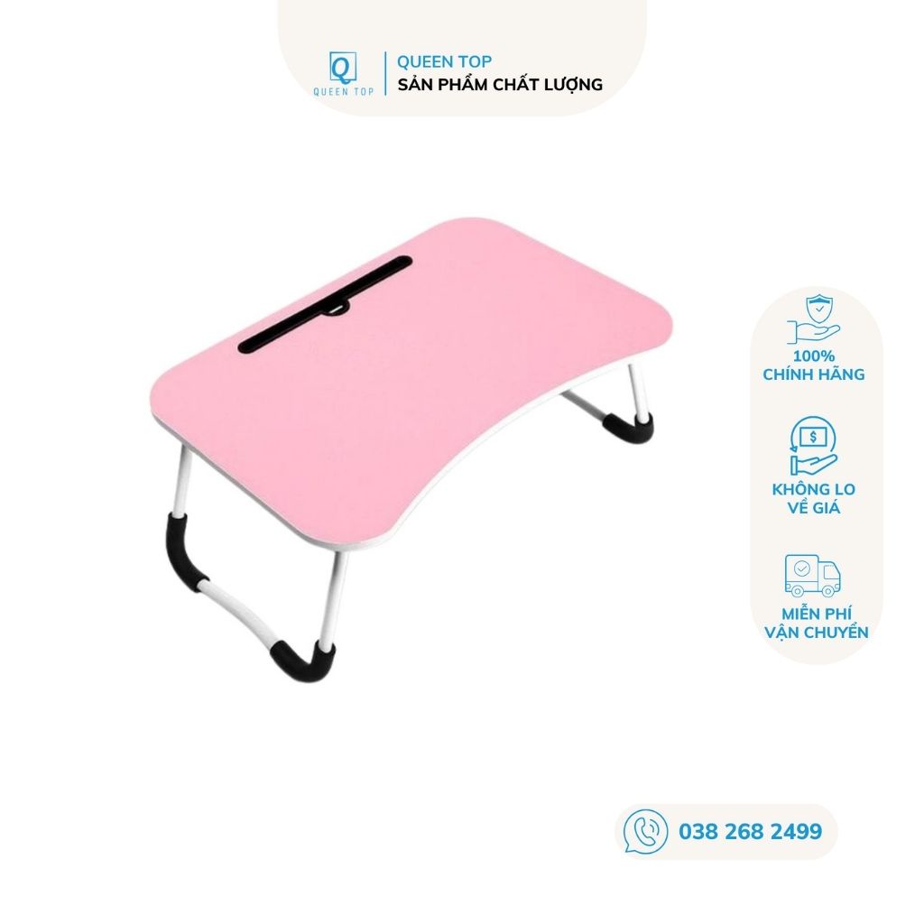 Bàn gấp có khe để ipad hàng xịn - bàn học mini chất liệu cao cấp, nhỏ gọn, tiện dụng - 𝐐𝐮𝐞𝐞𝐧 𝐓𝐨𝐩
