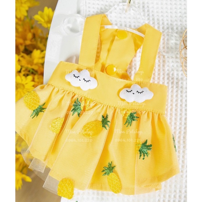 Yếm dứa vàng siêu xinh cho thú cưng