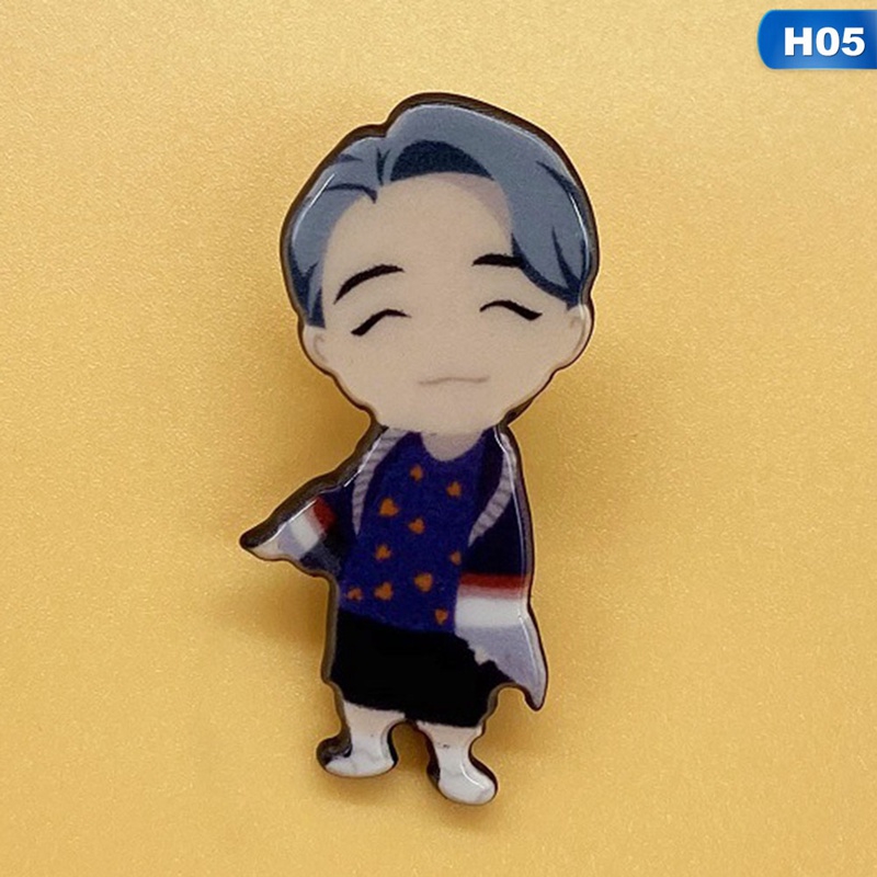 Sawadik Cartoon New Kpop Bts Bangtan Boys Pop Up Store [ House Of Bts ] Enamel Pins