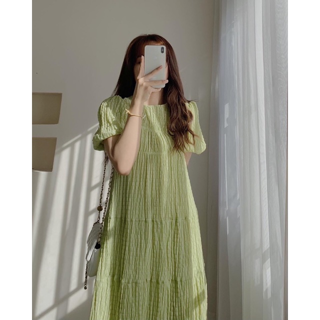 Váy babydoll tay phồng 2 lớp