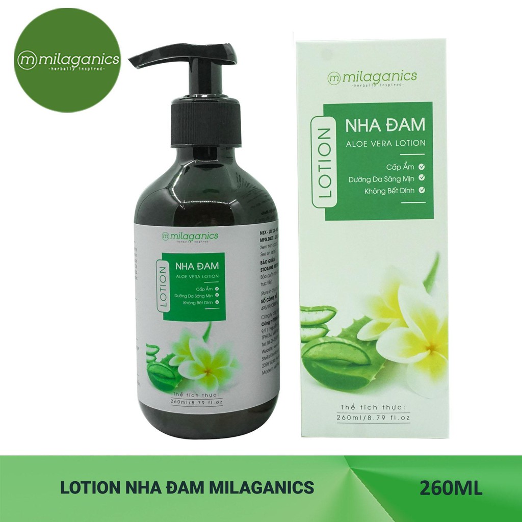 Sữa Dưỡng Thể Nha Đam Milaganics Body Lotion 260ml | BigBuy360 - bigbuy360.vn