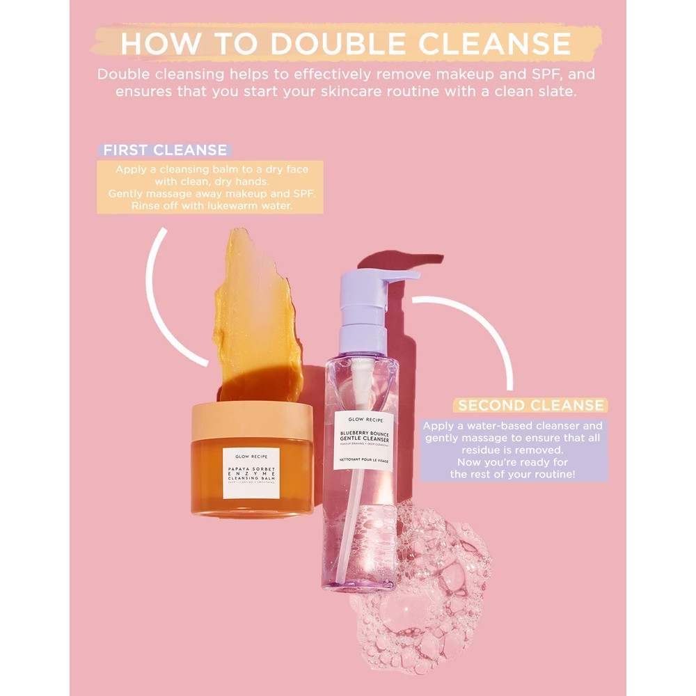 GLOW RECIPE  Sáp tẩy trang đu đủ Papaya Sorbet Smoothing Enzyme Cleansing Balm &amp; Makeup Remover