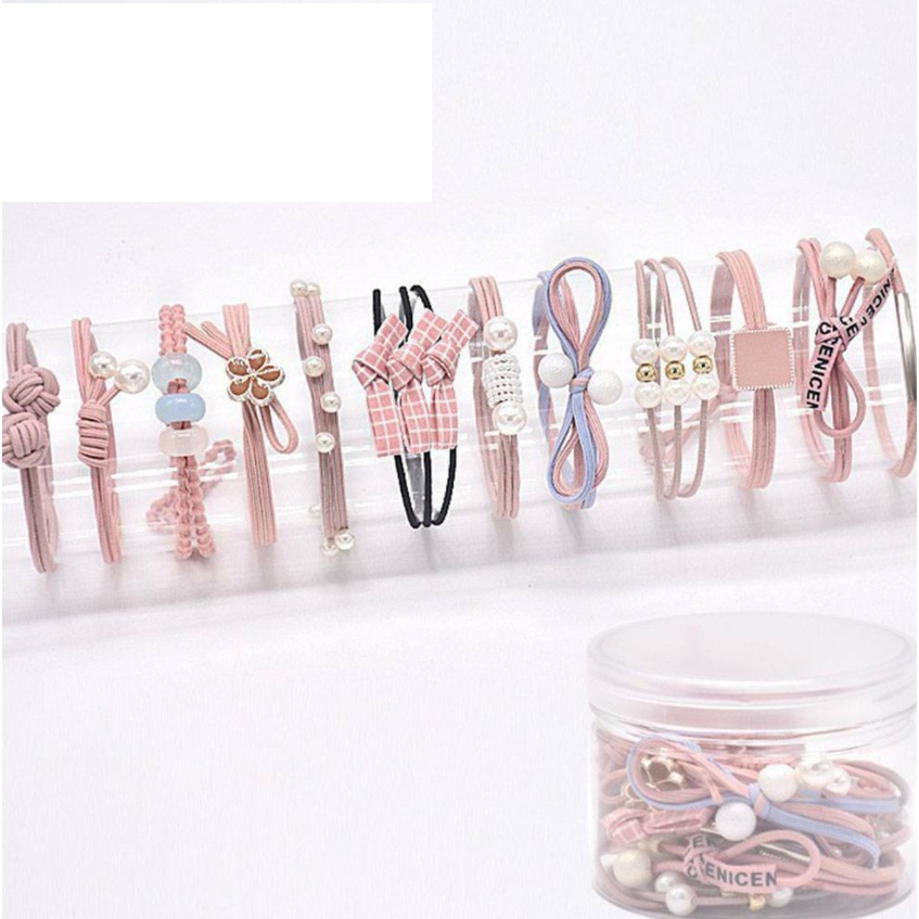 Combo 12 dây cột tóc phong cách thời trang (T04)