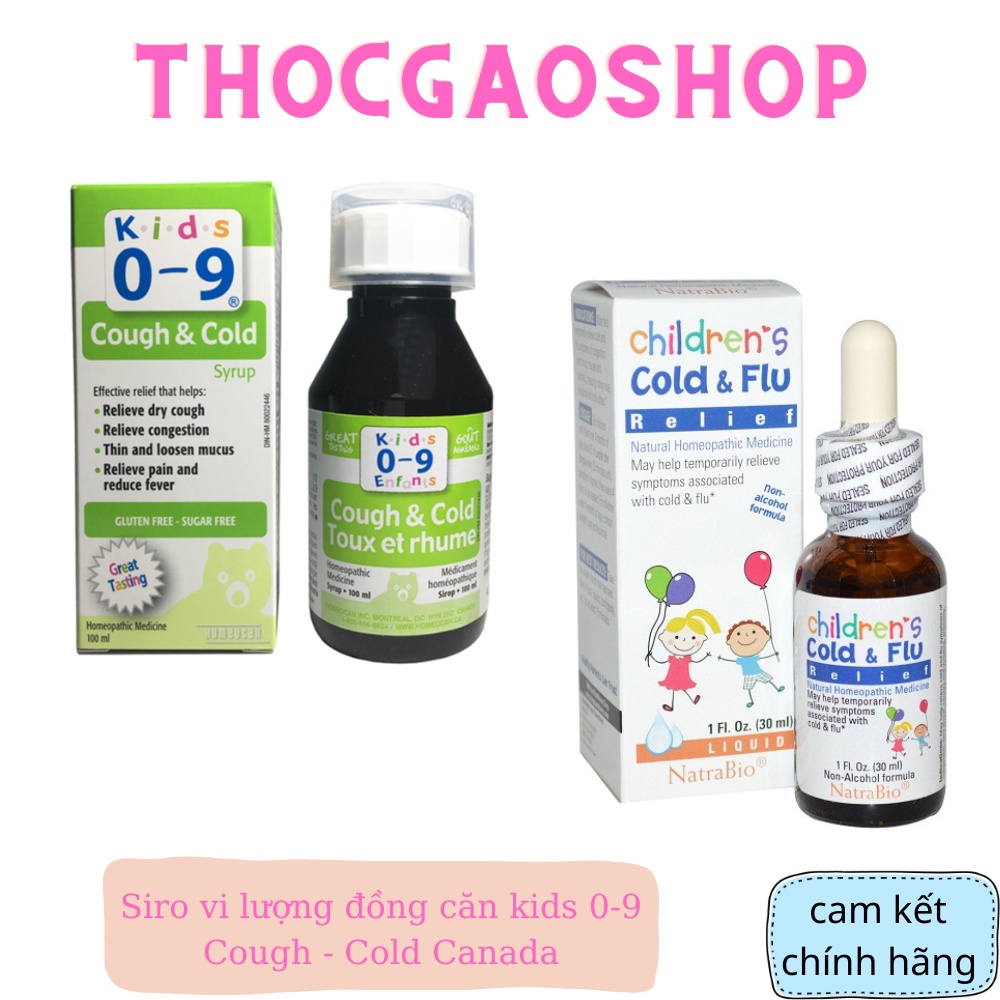 Siro vi lượng đồng căn kids 0-9 Cough - Cold Canada