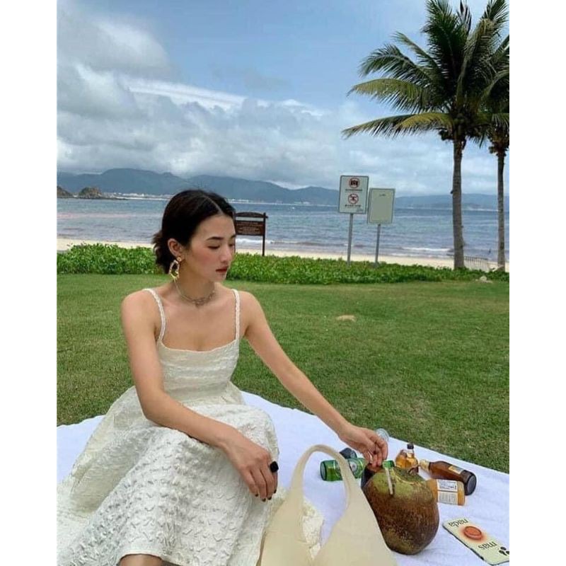 Đầm dáng dài 2S cho phái nữ, đầm xòe nữ, phong cách trẻ trung nữ tính, hàng đẹp bán shop, phom dưới 54kg | BigBuy360 - bigbuy360.vn