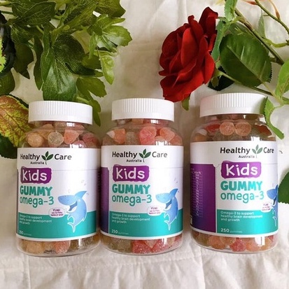 Kẹo dẻo Omega 3, Kẹo Gummy Kids Healthy Care cho trẻ của Úc lọ 250 viên