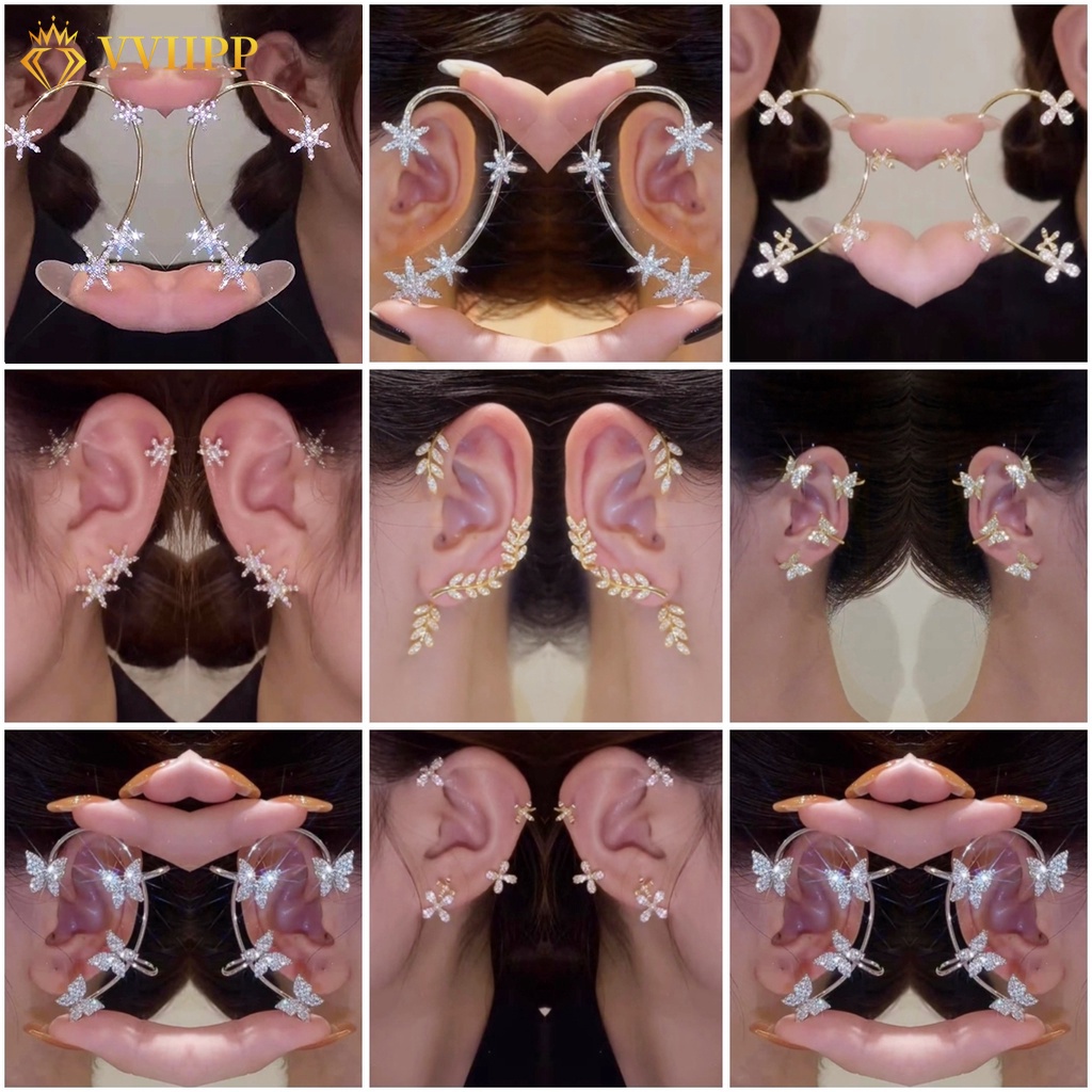 Đôi Khuyên Tai Hợp Kim Đính Đá Nhiều Kiểu Dáng Thời Trang Cho Nữ