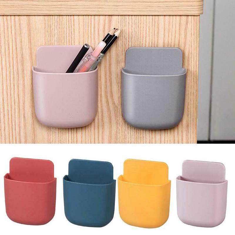 Air Conditioner TV Remote Control Paste Holder Case/ ABS Wall Mount Mobile Phone Storage Box Organiser