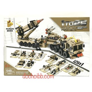 Lego lắp ráp tên lửa phòng không patriot 12in1 633011 của panlos brick