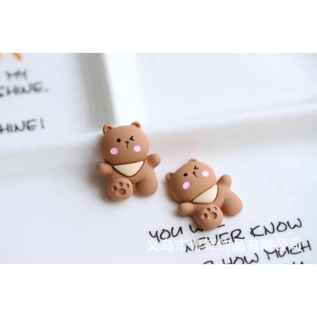 Charm gấu thỏ dễ thương trang trí slime, cốc, ốp điện thoại, buộc tóc, kẹp tóc - CN04