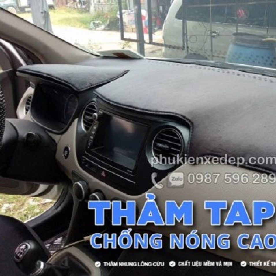 Thảm taplo ô tô lông cừu HÀNG LOẠI I xe Toyota Camry chống nóng có 3 lớp chống trượt