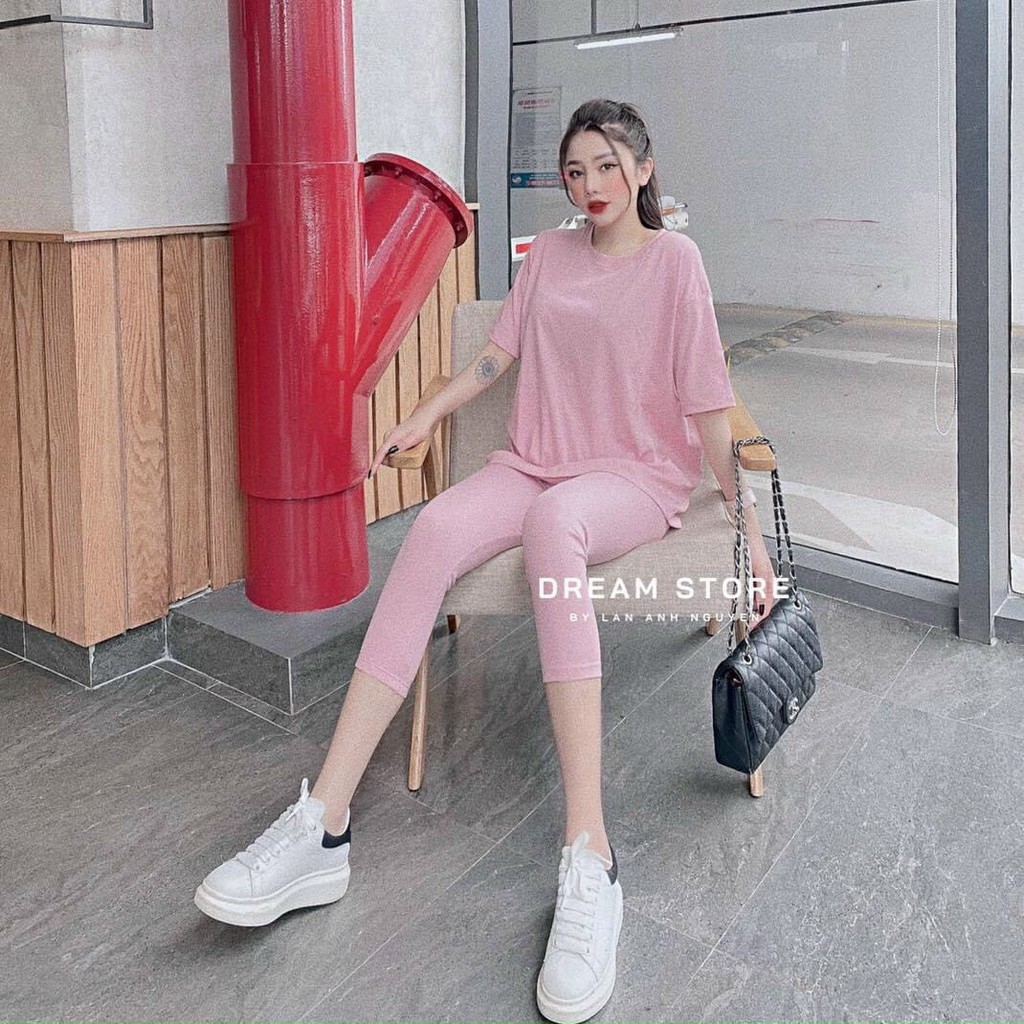 BÁN SỈ BỘ COTTON TRƠN THỤNG QUẦN LEGGING LỠ 6 MÀU NỮ | BigBuy360 - bigbuy360.vn