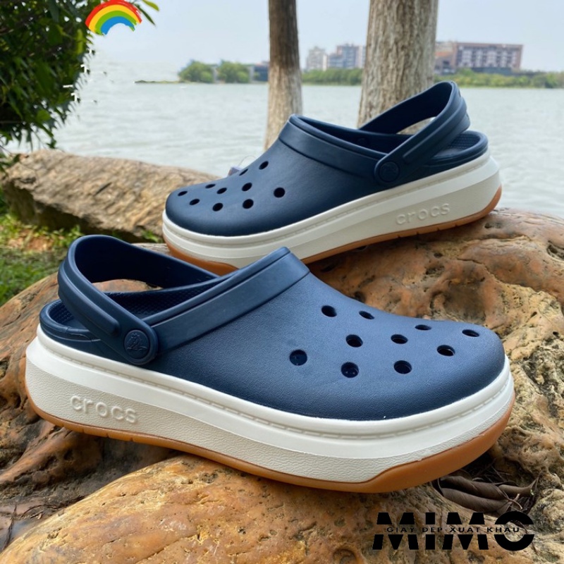 Dép sục Band Force màu navy Êm Mềm Nhẹ, Full Box cho nam nữ, Tặng 10 jibiit