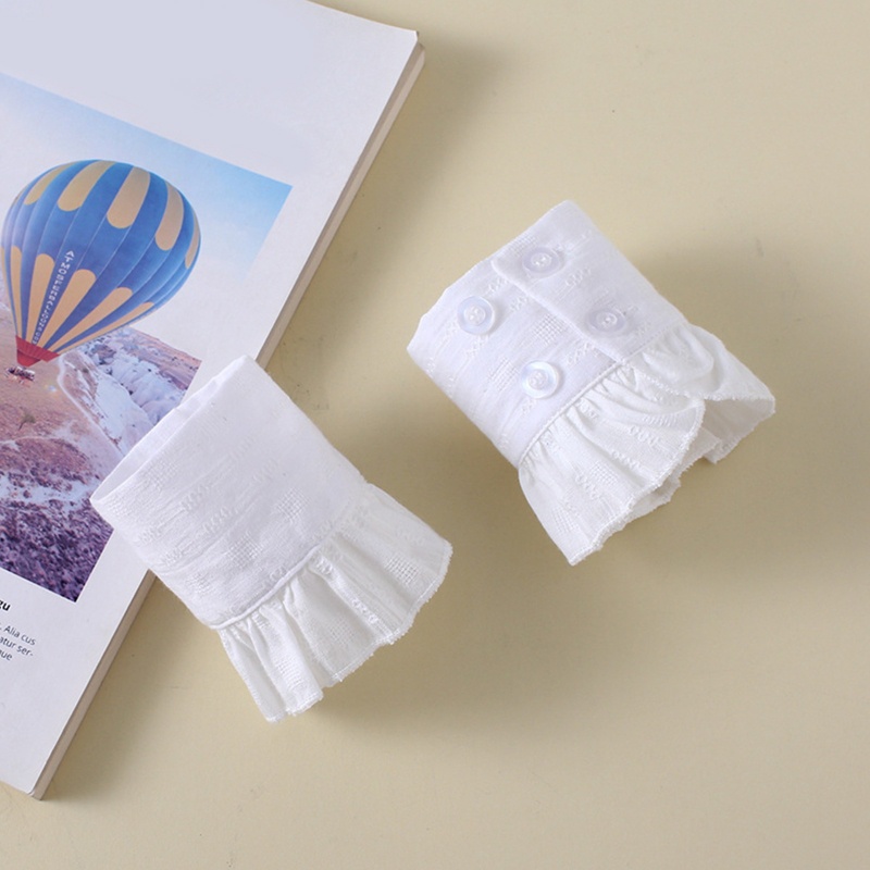 San * Găng Tay Voan Jacquard Xếp Ly Nhún Bèo Có Thể Tháo Rời Ấm Áp Trang Trí Cho Nữ