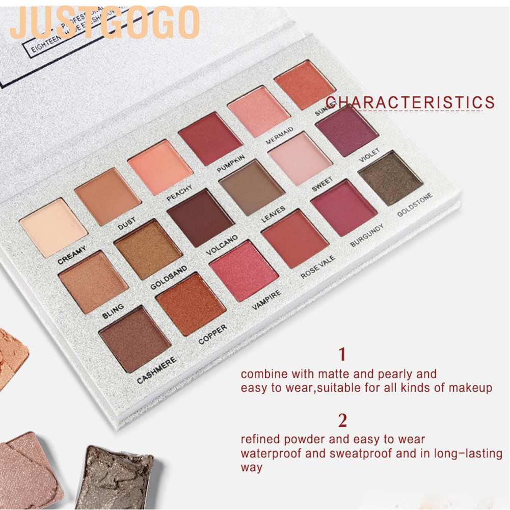 Bảng phấn mắt 18 màu lì và ánh nhũ kết hợp trang điểm chuyên nghiệp | BigBuy360 - bigbuy360.vn