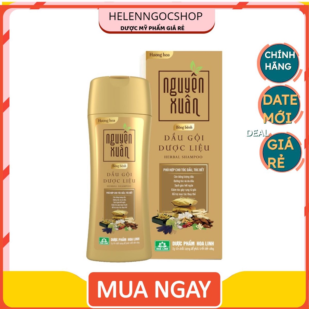 [MỚI] Dầu gội dược liệu Nguyên Xuân Bồng bềnh 200ml - Ngát hương hoa, phù hợp cho da đầu dầu.