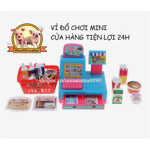 Vỉ đồ chơi mini cửa hàng tiện lợi 24h