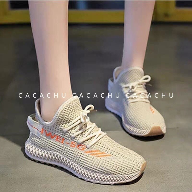 Giày thể thao nữ sneaker WEI 5G đẹp hot trend 2021 chạy bộ CACACHU G002, đế đan siêu êm vải thoáng khí thời trang giá rẻ