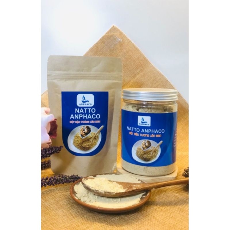 NATTO BỘT ĐẬU NÀNH LÊN MEN ANPHACO THỰC PHẨM CHAY NGỪA TÁO BÓN ĐỘT QUỴ HUYẾT ÁP MỠ MÁU