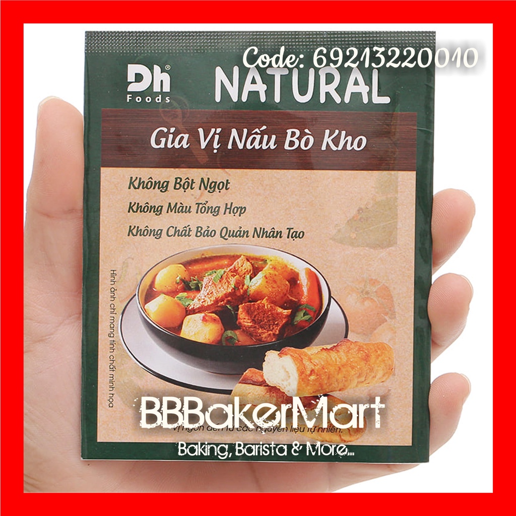 Gia vị nấu Bò Kho NATURAL DH Foods - 1 Gói 10gr