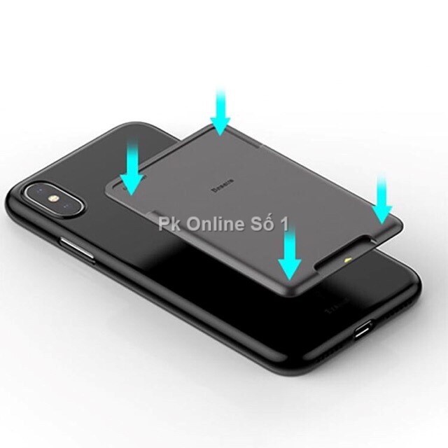 Case đựng thẻ siêu mỏng dùng gắn lưng điện thoại Baseus Back Stick Silicone Card Bag